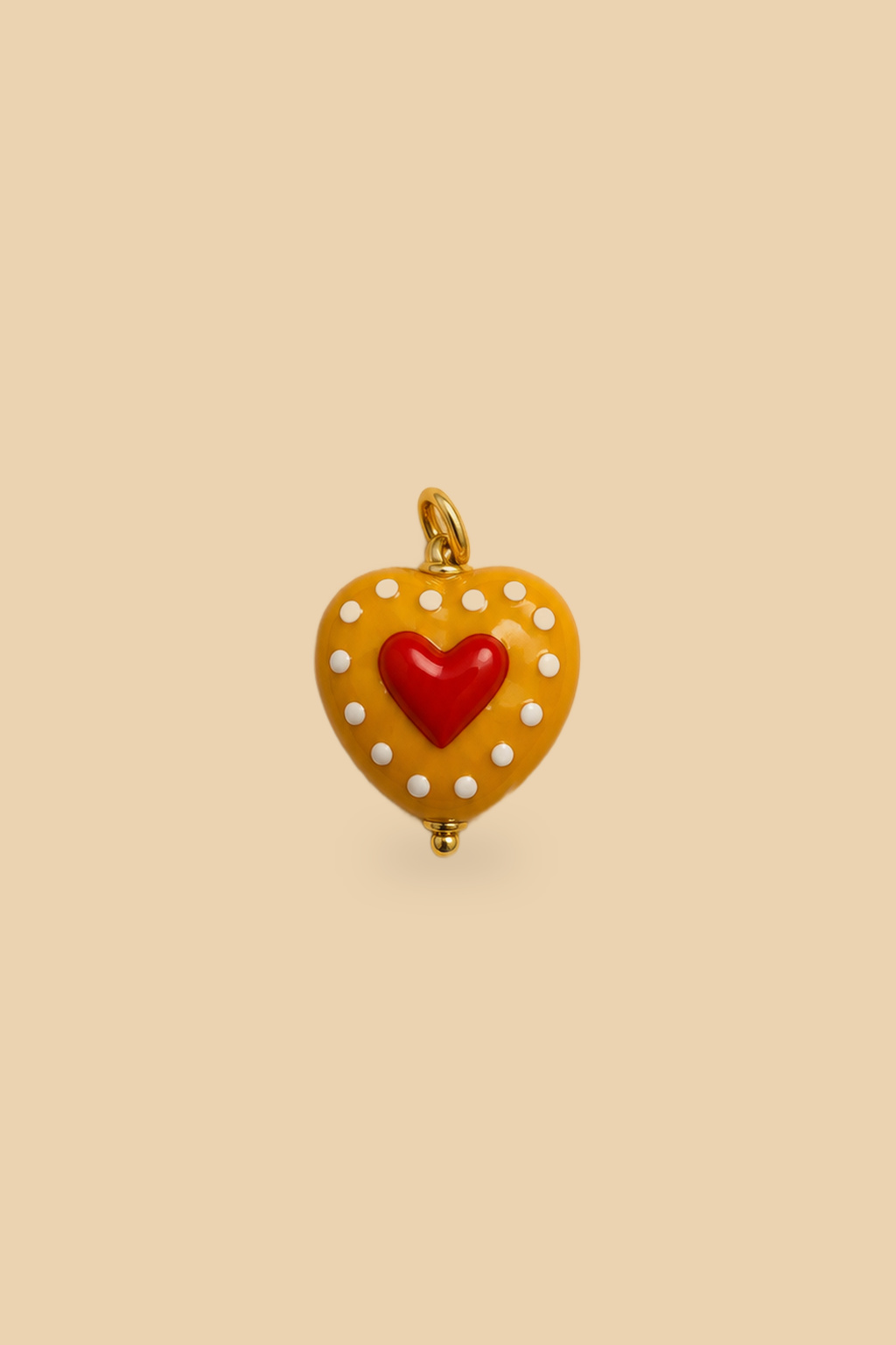 Charm 6548 Cuore a pois giallo