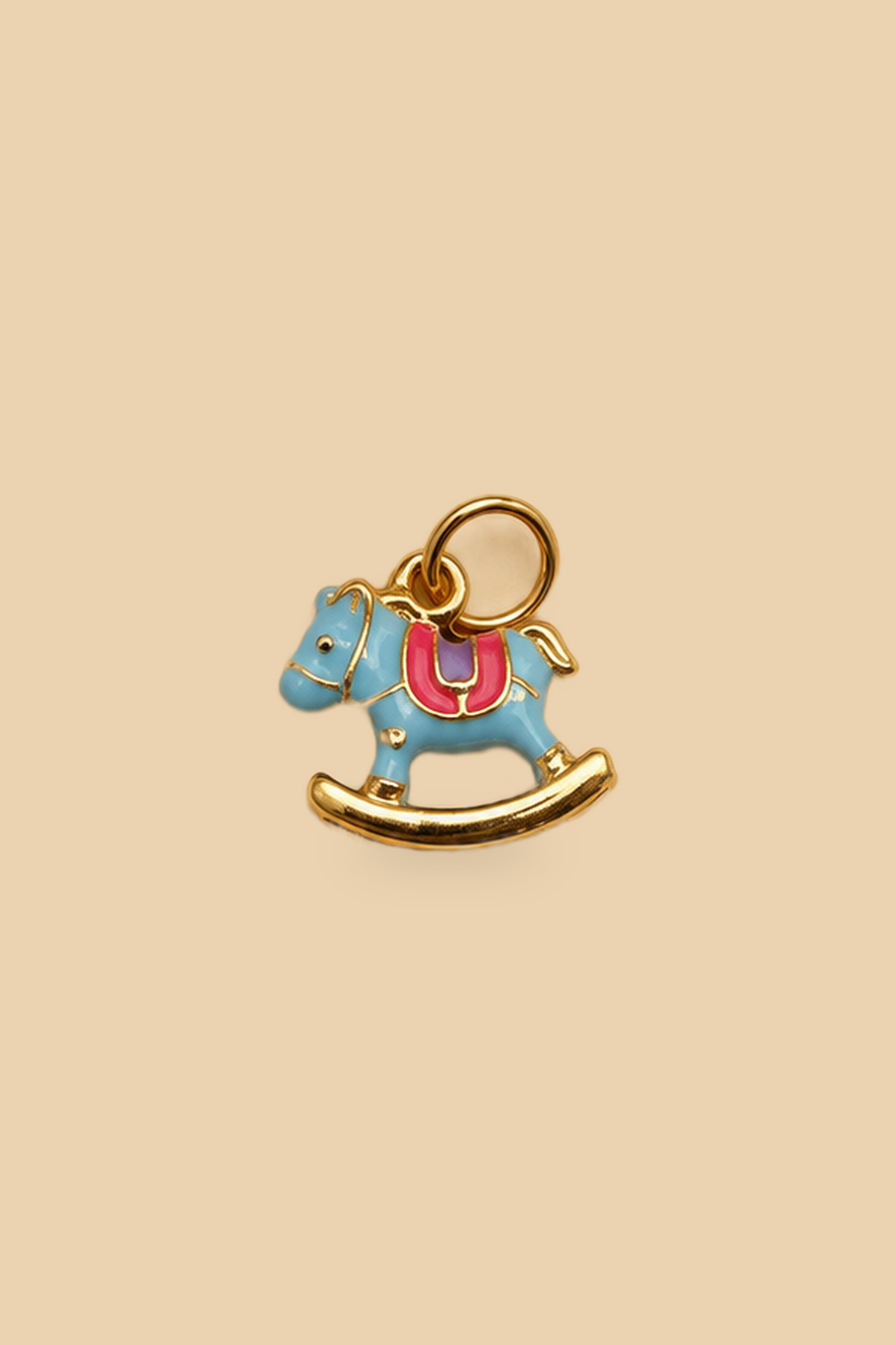 Charm 6548 Cavallino a dondolo azzurro