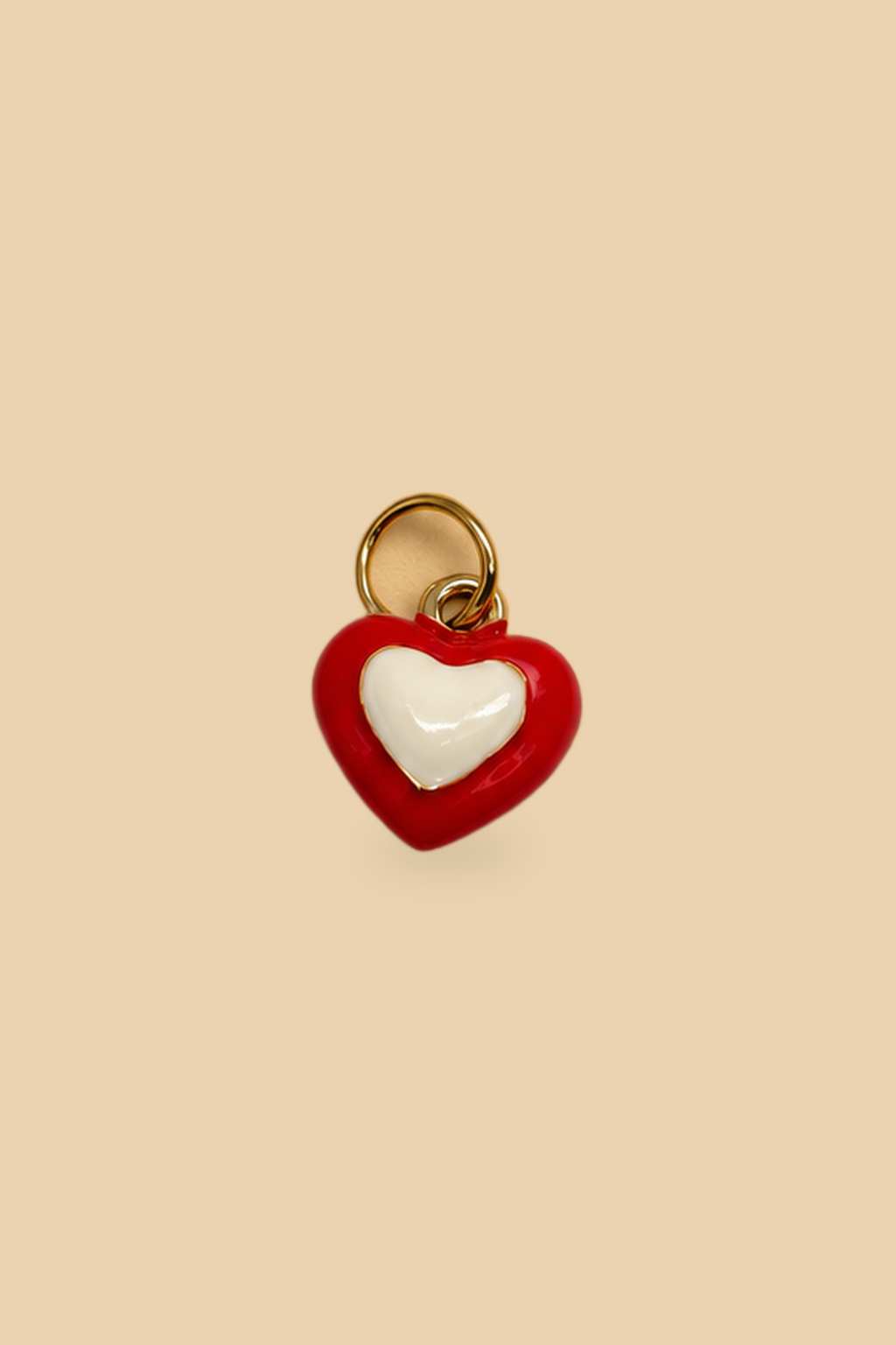 Charm 6548 Cuore rosso e bianco