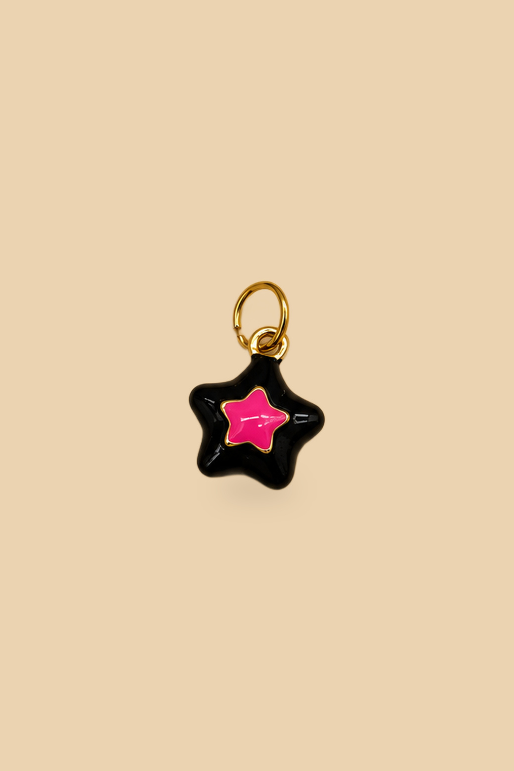 Charm 6548 Stella nera e fucsia
