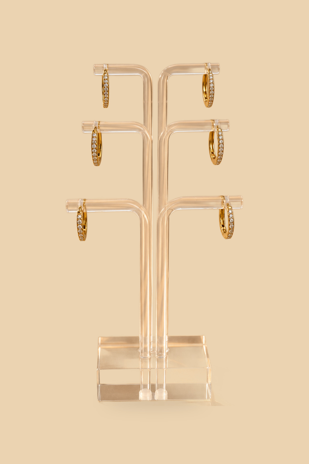 Orecchini 6548 Cerchi luminosi oro