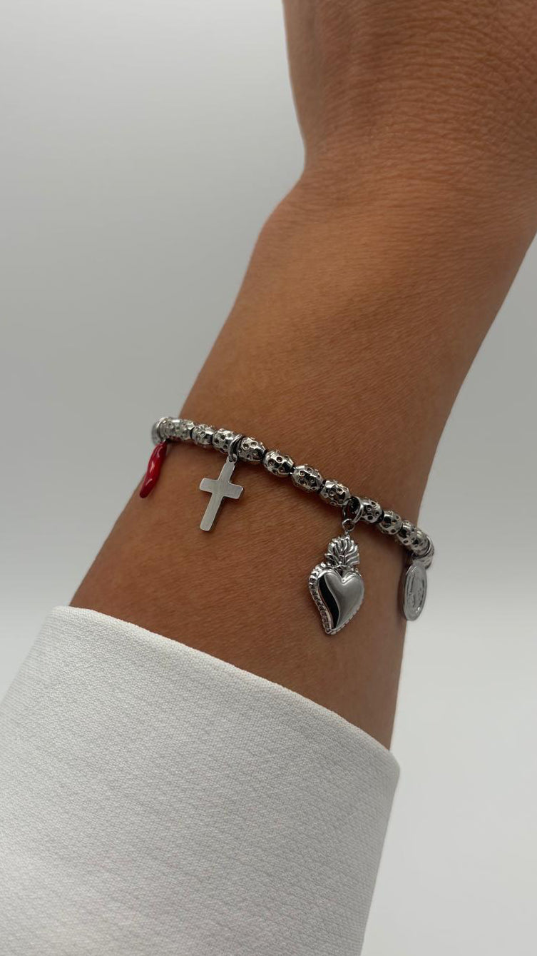 Bracciale 6548 Lucky charms argento