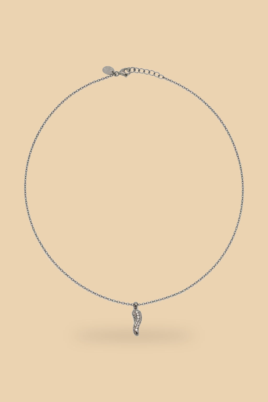 Collana 6548 Cornino brillante argento