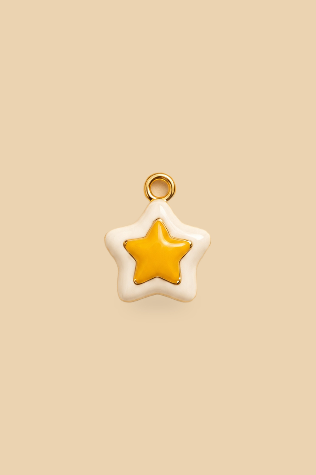 Charm 6548 Stella bianca e gialla