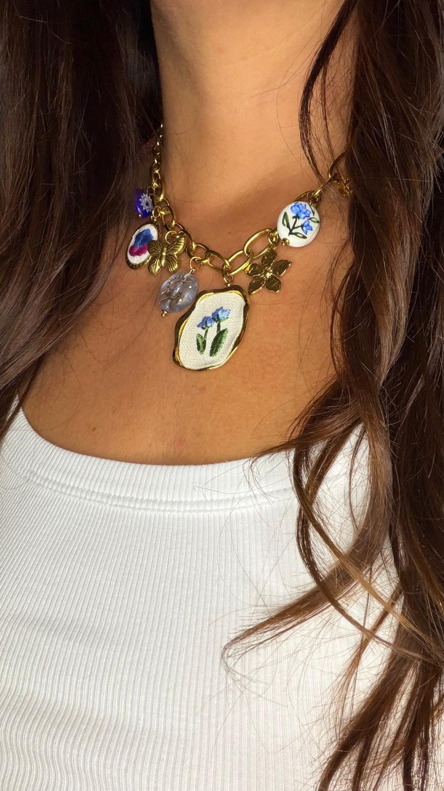 Collana 6548 Garden Vintage Azzurra