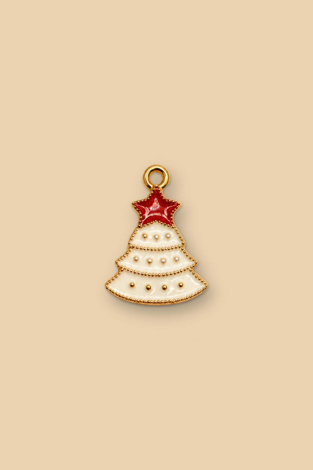 Charm 6548 Albero di Natale bianco con stella