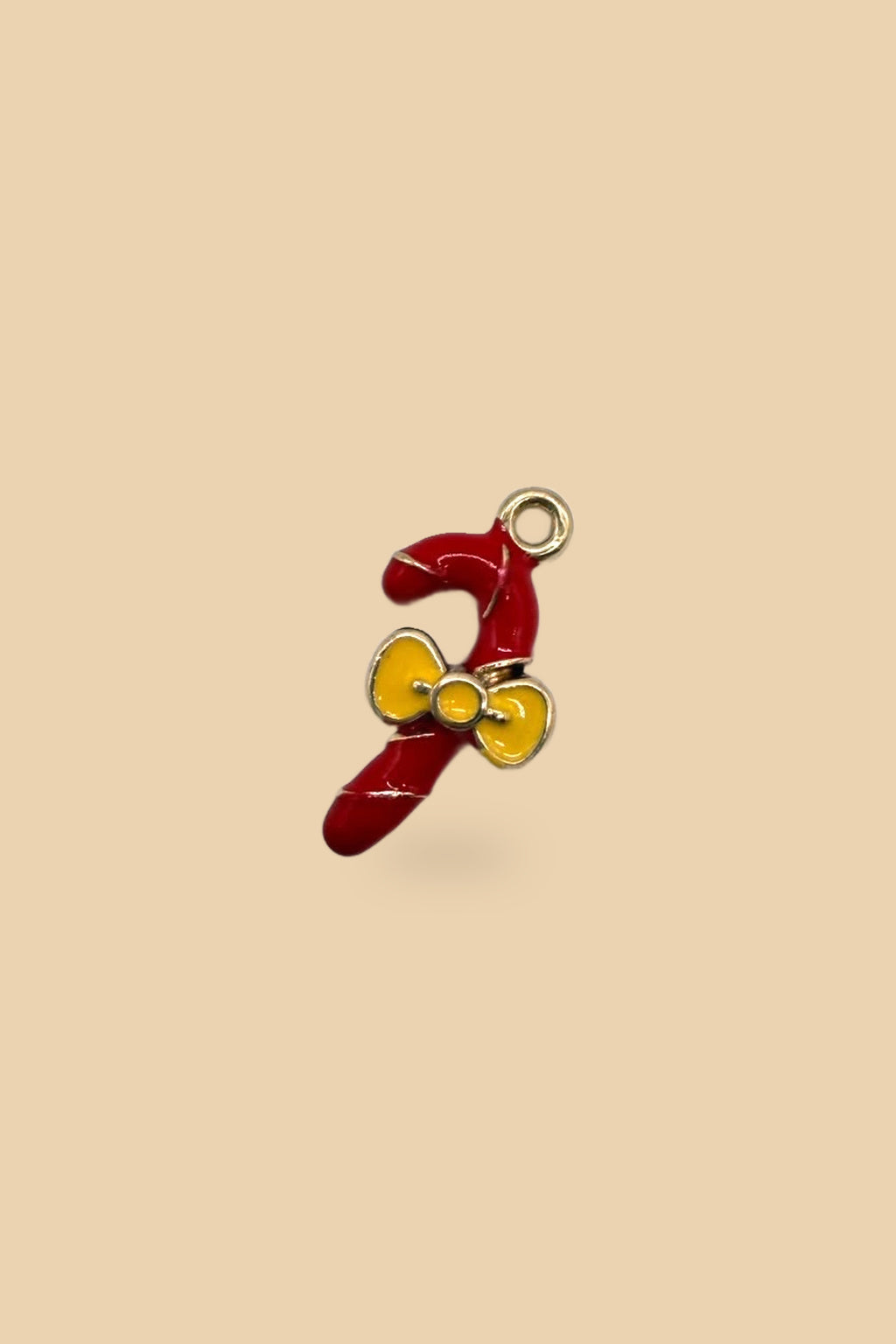 Charm 6548 Bastoncino di zucchero con fiocco giallo