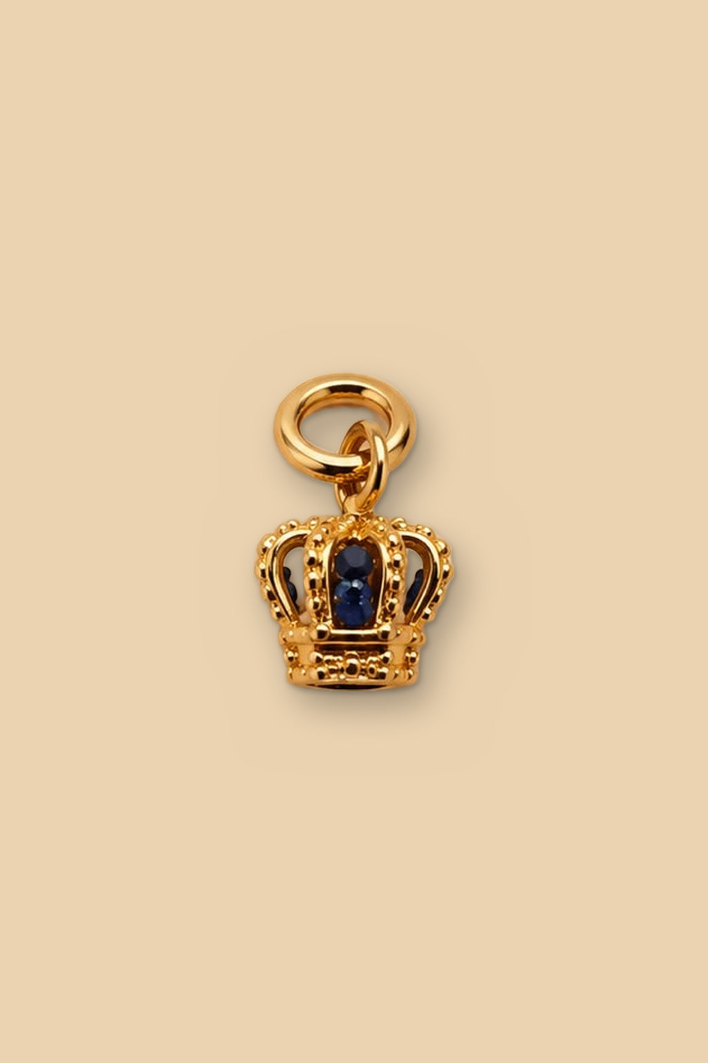 Charm 6548 Corona pietra blu