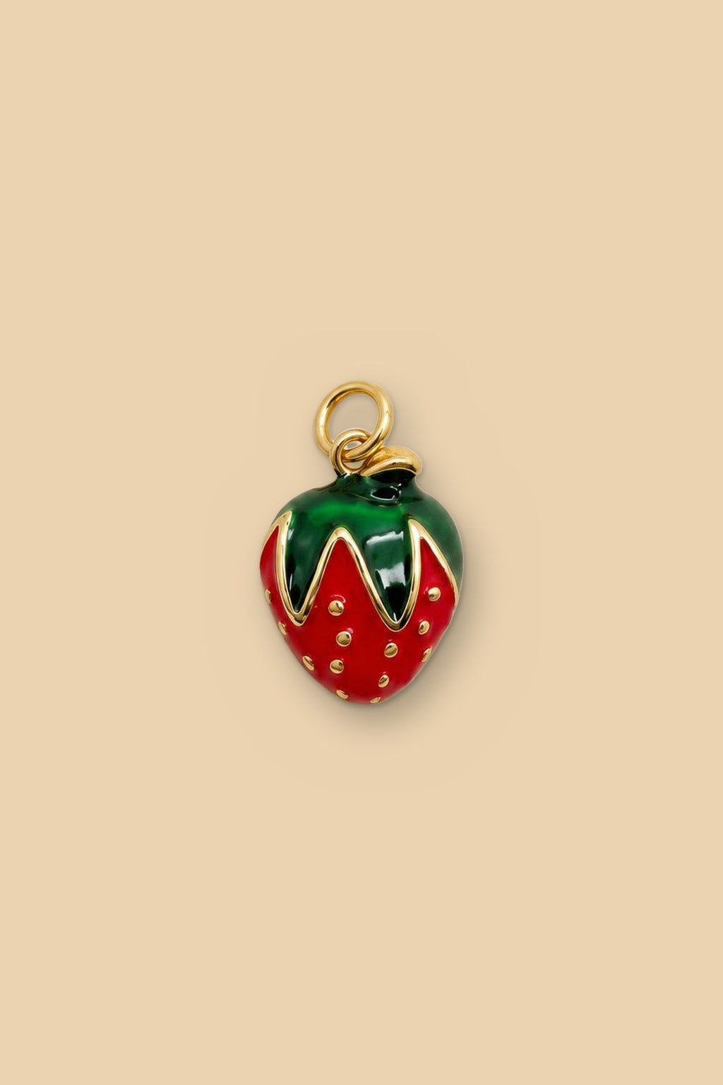 Charm 6548 Fragolina con foglie verdi