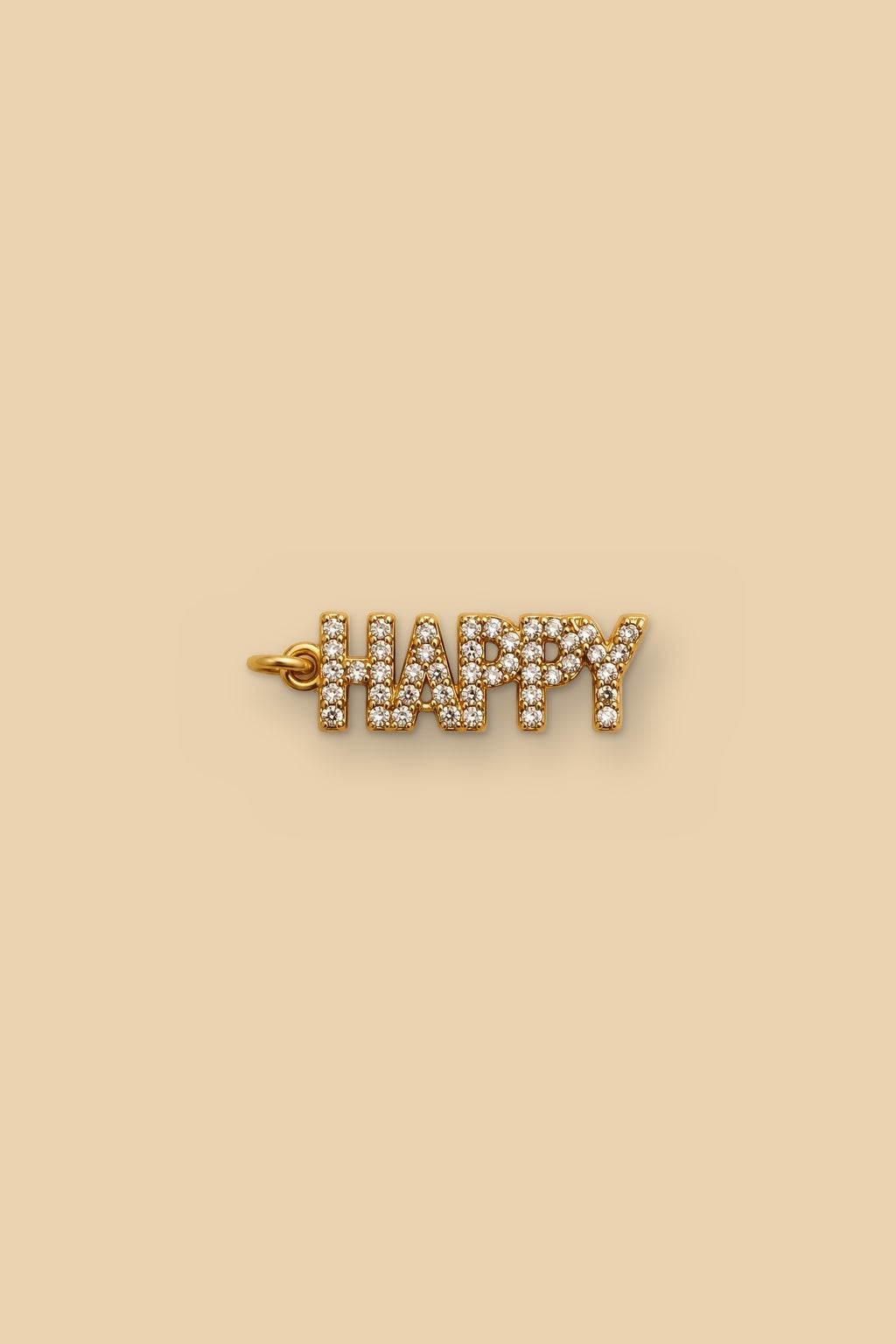 Charm 6548 Scritta Happy pavé