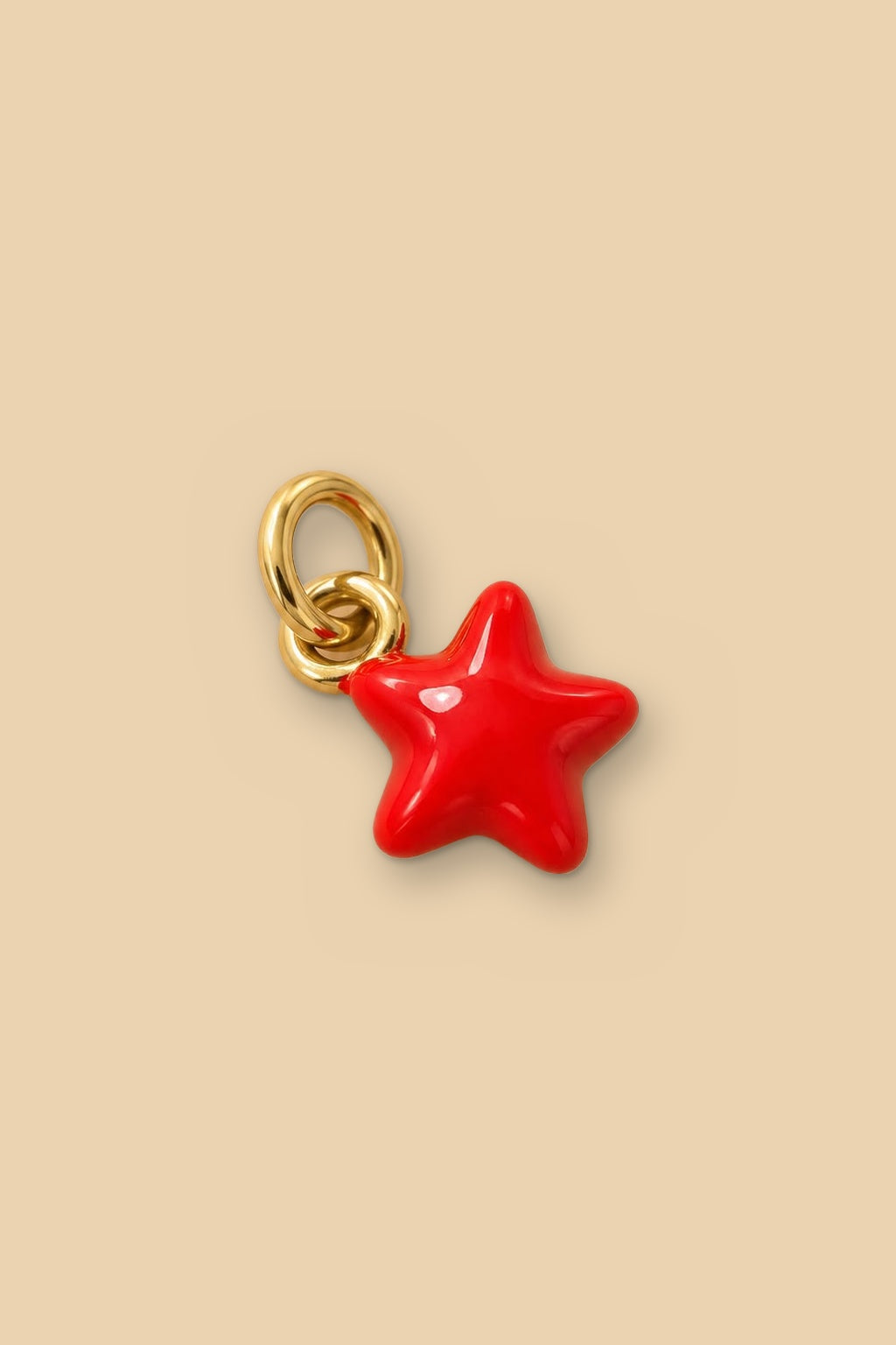 Charm 6548 Stella rossa bombata