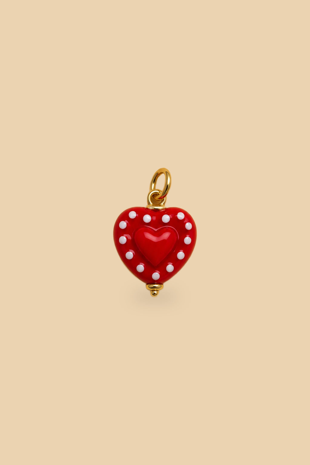Charm 6548 Cuore a pois rosso